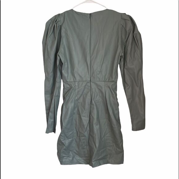 ZARA Faux Leather Mini Dress.Size S - Picture 8 of 15